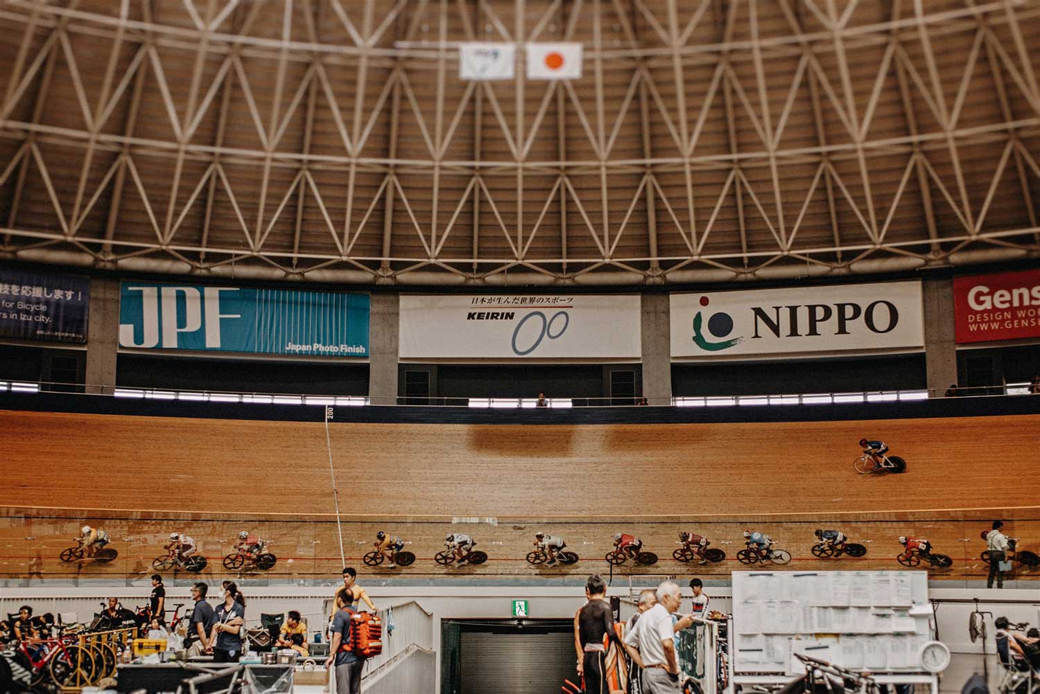 Keirin cycling event at Izu Velodrome, Japan